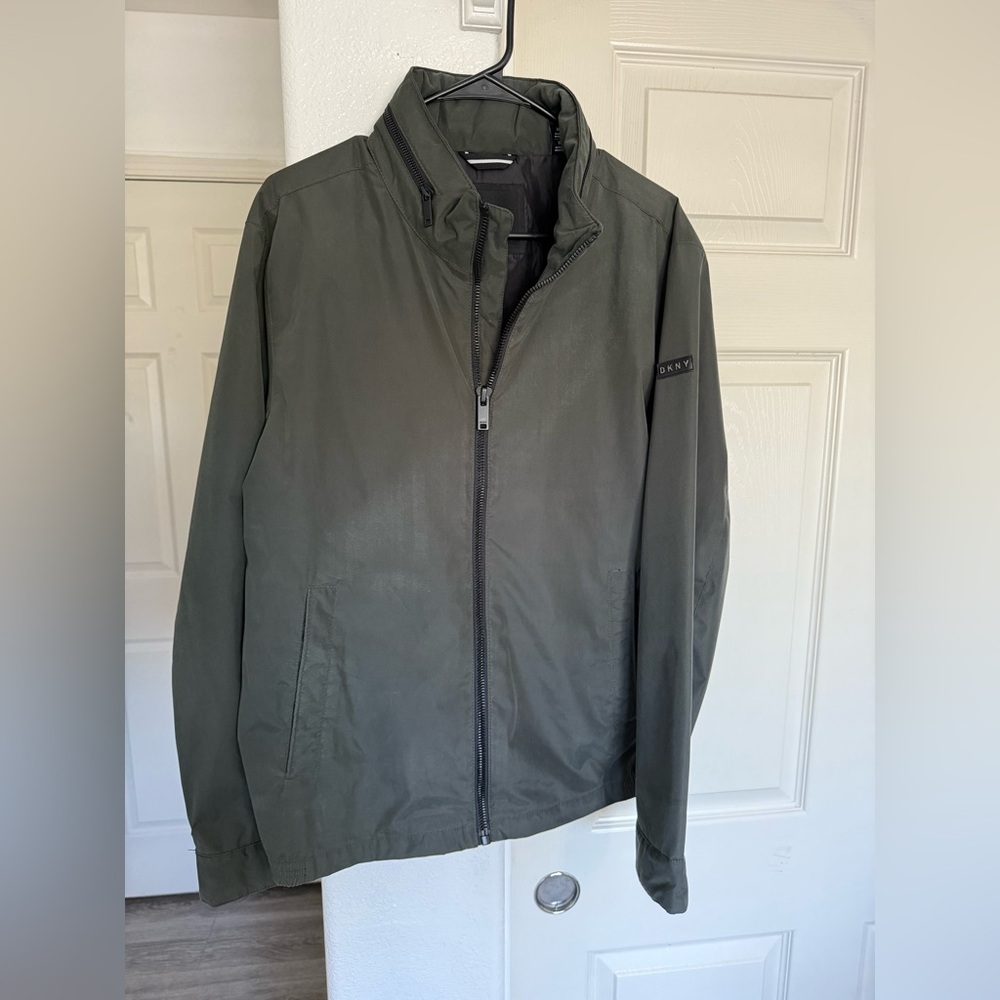 DKNY Men's Green Windbreaker Jacket